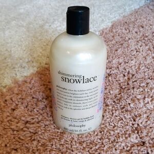 Philosophy Shimmering Snowlace Shampoo Shower gel Bubble Bath 16 oz.